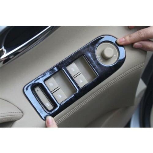 For Buick Lacrosse 2009-2012 wood Car Door Armrest Window Glass Lifter Button Frame Decorative Cover Trim Car Styling Accessory