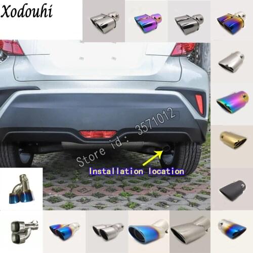 For Toyota C-HR CHR 2017 2018 car body cover muffler exterior back end pipe dedicate exhaust tip tail outlet ornament vent 1pcs