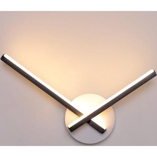 Nordic Modern Creative Corridor wall Lamp Simple Bedroom Bedside Background Led Wall Lights For Home Aluminum black and white