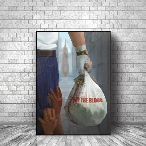 Buy Blood | Canvas Art | Wall Art | Office Decoration | Investor | Stock Market | Bitcoin | Encryption | Day Trader | Wall Stree