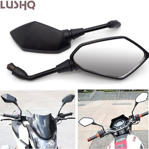 LUSHQ Motorcycle Mirror 8MM 10MM Rear View Side Mirrors Mount For Electromobile Quad Pit Dirt Bike Scooter Motorbike Accessories