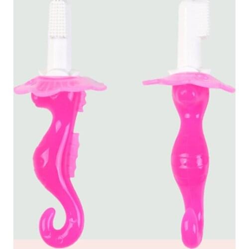 Cute Seahorse Shape Silicone Toothbrush And Environmentally Safe Baby Teether Teething Ring Kids Teether Children Chewing