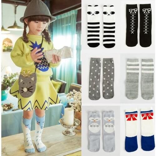 Cartoon Cute Kids Cotton Socks Fox Cat Bear Animal Baby Socks Knee High Long Leg Warmers Boy Girl Children Household Sock