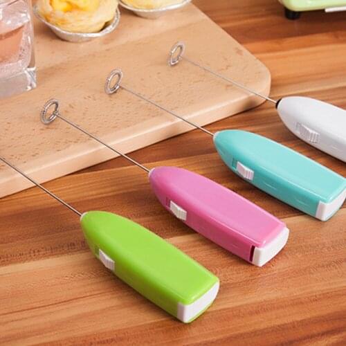 Mini Handle Stirrer Egg Beater Milk Drink Coffee Whisk Mixer Electric Frother Foamer Practical Kitchen Accessories Cake Tools