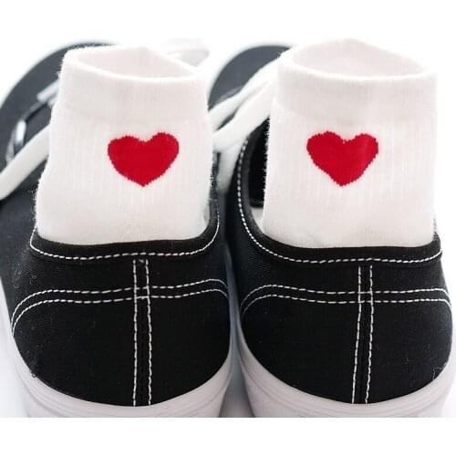 6 Pairs Women Socks Autumn Winter sock Japanese Korean Comfortable Breathable Socks Literary Fan Sweet Love Jacquard Women Sock