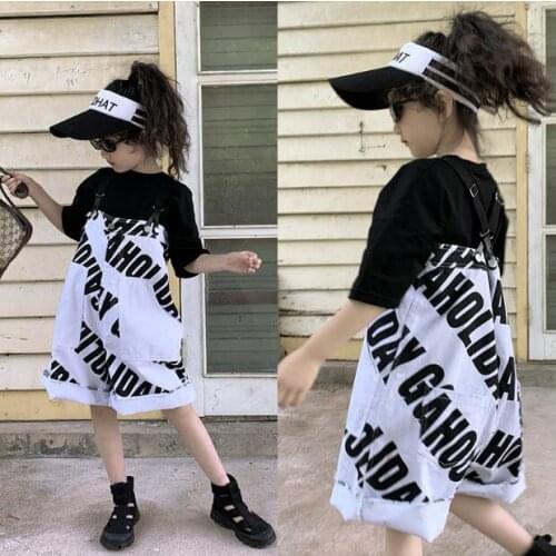 2020 new wholesale girls overalls summer fashion girls shorts 4-9t F206