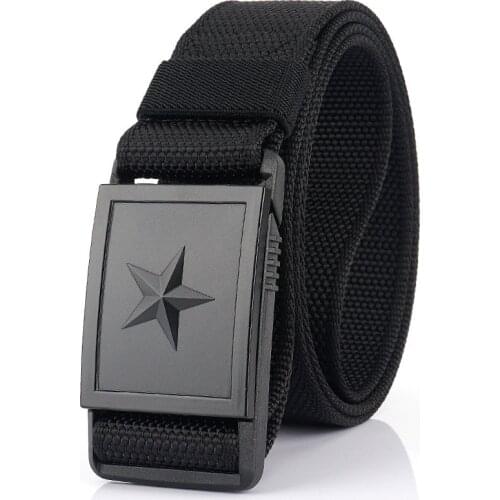 2021 New Army Outdoor Tactical Mens Belt Five-Pointed Star Lightweight Canvas Belt All-Match Casual Outdoor Hunting Waistband