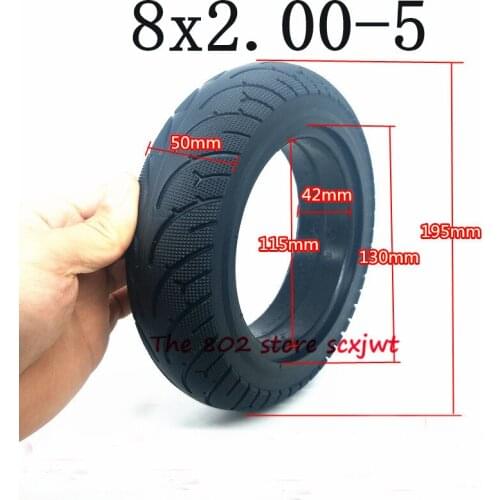 Newest 8X2.00-5 Explosion-proof Solid Tire 8*2.00-5 Tubeless Tyre for 8-inch Electric Scooter