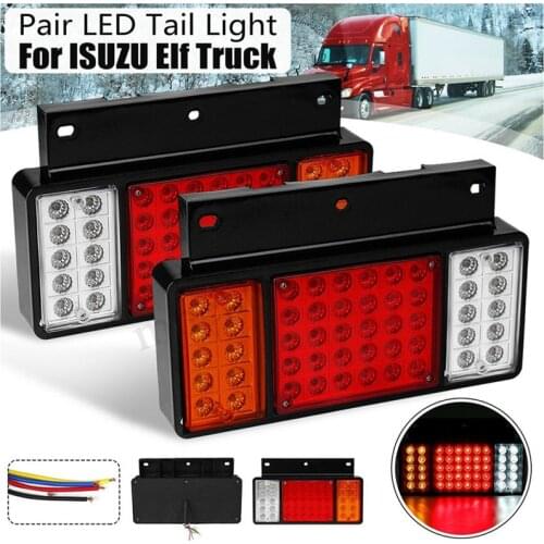 New High Quality 2Pcs 50 LED Rear Tail Light Lamps Super Bright Long Life Fit For ISUZU Elf Truck NPR NKR NHR NLR 1984-UP#294916