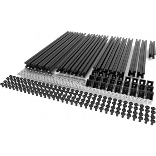 New Black / Silver Hypercube 3D Printer Extrusion Metal Frame & Hardware Kit For DIY HyperCube 3D Printer/CNC Machine