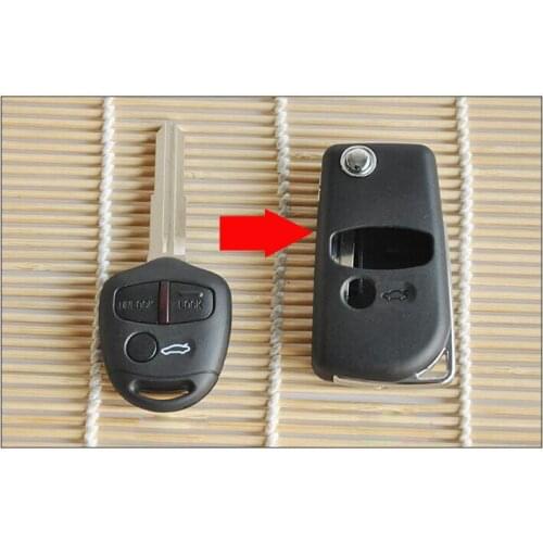 New Style! 3 Buttons Replacement Modified Flip Folding Remote Key Shell Case For Mitsubishi Lancer EX With Right Blade