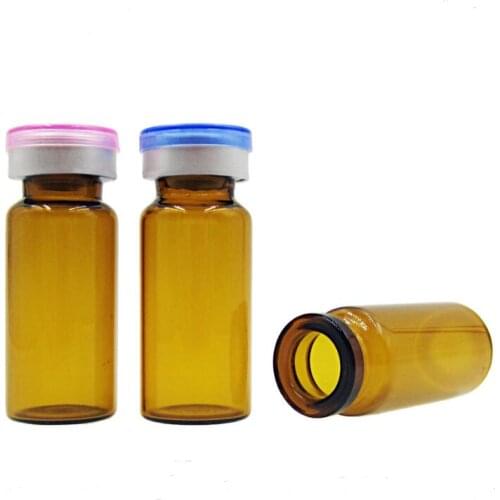 Wholesale 10ML Glass Injection Vial with Center Flip Off Cap, 10CC Empty Liquid Medicine Containers