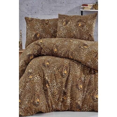 Leopard Pattern Ranforce Duvet Cover Takımı-3111