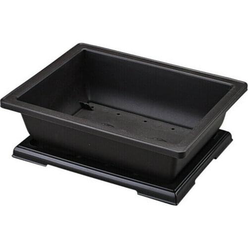 Practical Large Flower Pot Rectangle Bonsai Nursery Planter Balcony Container 29X21X10.5cm
