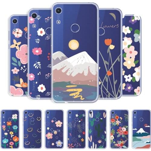 For Huawei Honor 8A Case Transparent Back Cover For Honor 8A 8a Clear Soft Protective Case For Honor 8A Scenery Phone Coque 6.09