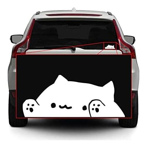Cartoon Cat Funny Meme Vinyl Laptop Wall Car Window Sticker Decal Graphic Collection (5in)