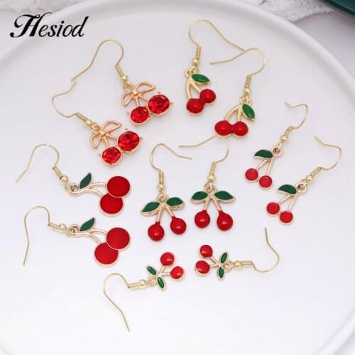 1 Pair Crystal Metal Butterfly Cat Cherry Polychromatic Bear Drop Earrings Acrylic Dangle Earring Fashion For Women Or Girls