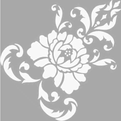 Anastasia Flower Motif Stencil Painting Template 30x30 cm, Walls, Tiles, furniture For Easy and Practical Pattern Application