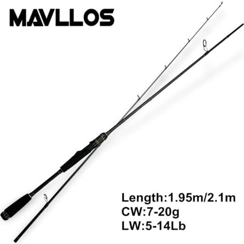 Mavllos Ultralight Carbon Spinning Fishing Rod 1.98m 2.1m 2.4m Lure Weight 7-20g M Fast Action Saltwater Casting Fishing Rod