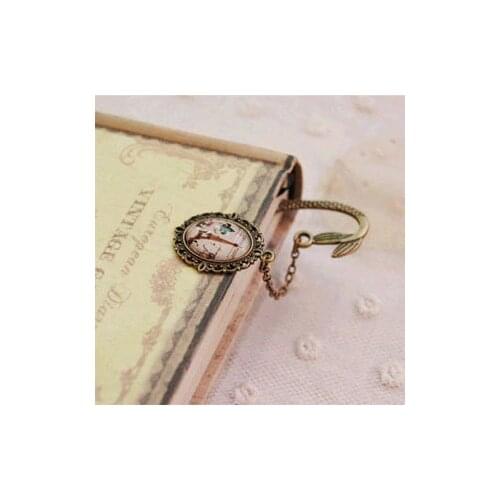 Newest Vintage Design Alloy Bookmarks for Book Creative retro Metal Bookmark Supplies Gift Mermaid Beaded Fashion Bookmark