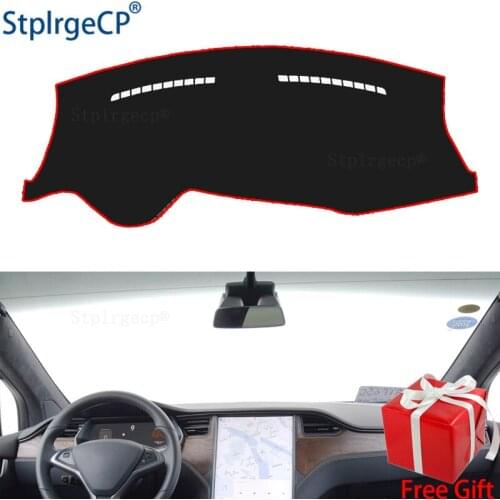 For Tesla MODEL S 100D 60 75D P90D 85 70D P100D P85 dashboard mat Protective pad Shade Cushion Pad interior sticker accessories