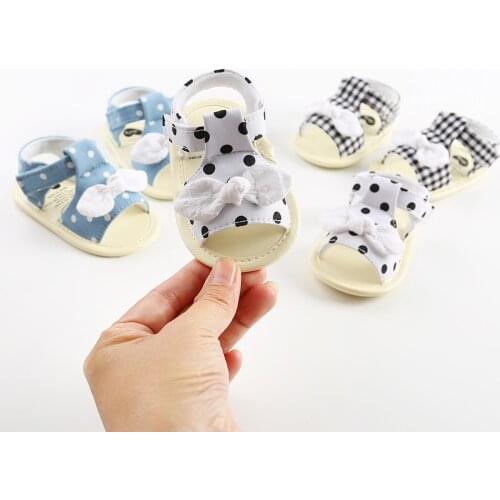 1 Pair Children Baby Kids Boys Girls Shoes Non-Slip Canvas Bowknot Toddlers Newborn Infantil Sandals