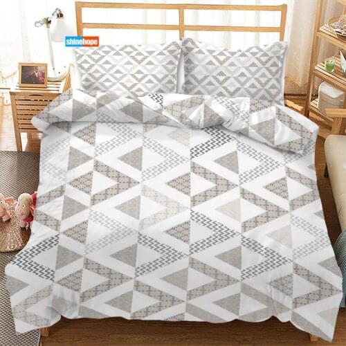 Irregular Geometry 3 Pcs Luxury Duvet Cover Set Fashion Bedding Sets Comforter Duvet Cover Pillowcase Home Textiles