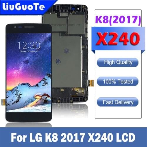 5.0 inches For LG K8 2017 LCD Display with Frame Touch Screen for LG K8 X240 lcd Digitizer Assembly Replacement Parts screen