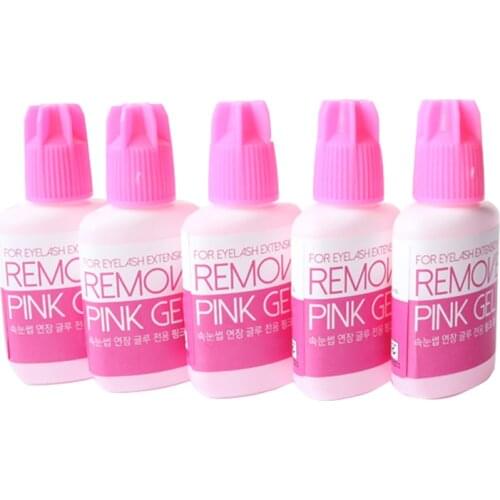 5pcs Pink Gel Remover For Eyelash Extension Glue From Korea Removing Eyelash Extensions 15g
