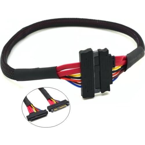 50CM 0.5M SAS SFF 8482 Male To Female Cable Hard Disk drive SFF8482 SAS SFF-8482 29 Pin Extension Cables