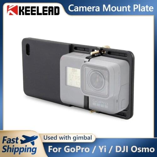 Camera Mount Plate Adapter For GoPro Hero 7 6 5 4 3 Yi 4K DJI Osmo 2 Gimbal Handheld for Zhiyun smooth 4 Mobile Handheld Gimbal