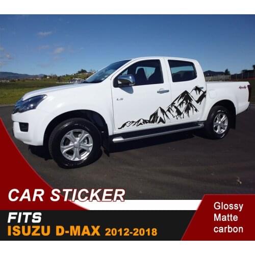 Car accessories decals mountain racing side body graphic vinyl car stickers for isuzu d-max 2012 2013 2014 2015 2016 2017 2018