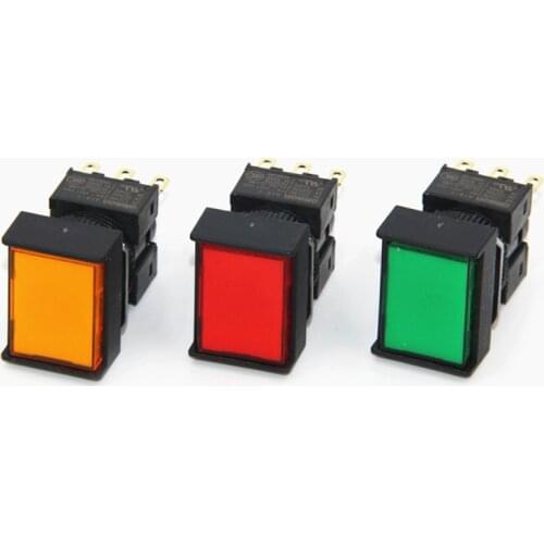 Free Shipping 100% new original OMRON rectangle button switch A16-JGM-1 no light without lock A16-1 switch