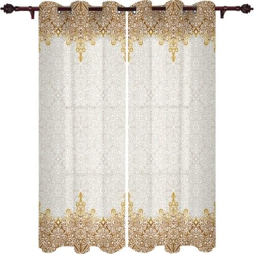 Bohemian Retro Ethnic Window Curtains for Living Room Bedroom Kitchen Decor Window Treatments Christmas Curtains