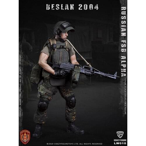 CFTOYS Crazy Figure LW010 1/12 Scale Russian alpha special forces machine gunner Collectible Figure