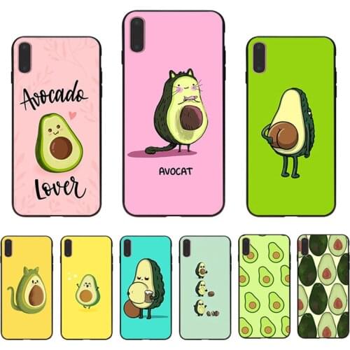 Funny Cute Avocado Phone Case For Iphone 11 Pro Max 12 Mini Shell SE 2020 7 6S 8 6 Plus XS XR X 5 Mobile Cover Soft TPU Hard PC