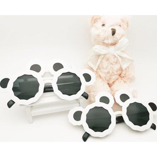 Cute Bear Children Sunglasses White frame Glasses Girls Fashion Panda Sun Glasses gafas de sol mujer 2021 UV400