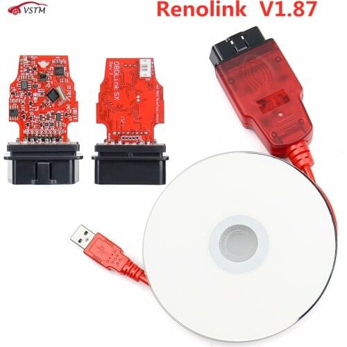 New Arrive V1.87 Renolink OBD2 Diagnostic Interface For Re-nault/D-acia Vehicles ECU Programmer Airbag/Key Coding Multi-Function