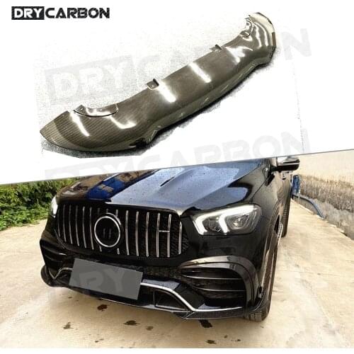 For Mercedes Benz GLE Class W167 GLE53 AMG SUV 2020 Front Bumper Lip Spoiler Splitter Air Vent Outlet Fog Lamp Dry Carbon Fiber