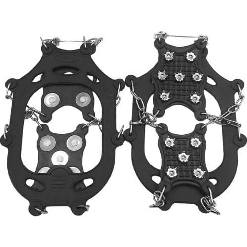 Quality Outdoor Climbing Antiskid Crampons Winter Walk 12 Teeth Ice Fishing Snowshoes Manganese Steel Slip Shoe Covers Dropship