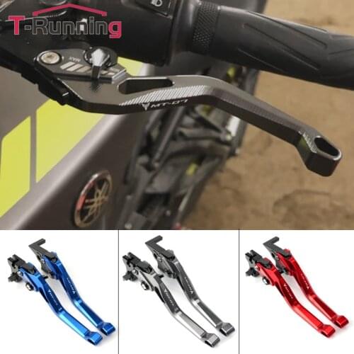 LOGO MT-07 Motorcycle Accessories Short Brake Clutch Levers For YAMAHA MT-07 MT 07 MT07 FZ-07 2014-2018