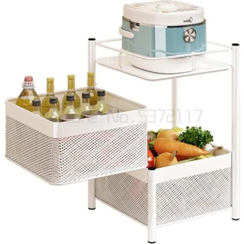 Kitchen baby goods shelf floor sitting room snacks bedside vegetable toy trolley storage rack