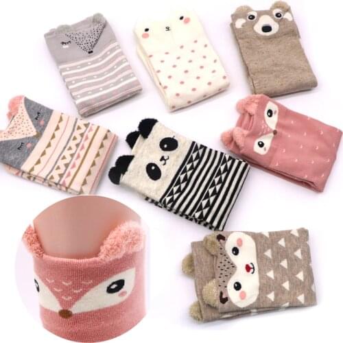 3Pairs Women Short Socks Cartoon Animal Dot Cute Socks Cotton Autumn Winter Warm Socks Lovely Ladies Girls Funny Sock Meias