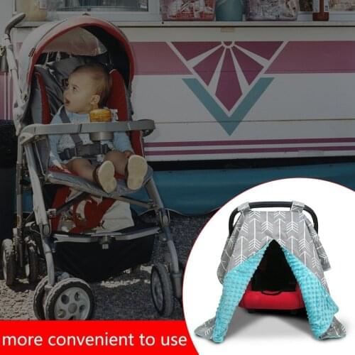 NEW Baby Car Seat Blanket Cover Fashion Bow Newborn Baby Girls Soft Safety Car Seat Canopy Nursing Cover Multi-use Blanket Cover