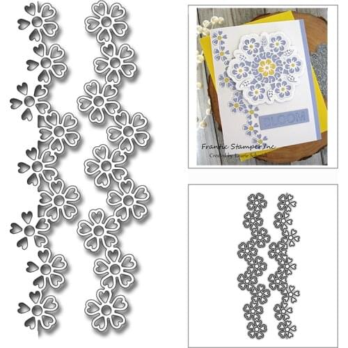New Flower Line Borders Craft Embossing Mold 2021 Metal Cutting Dies for DIY Decorative Scrapbooking Album Card Making No Stamps