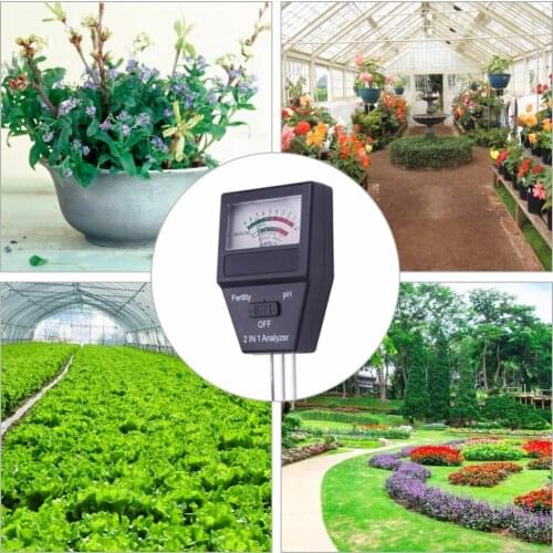 5PCS Garden Tool 2-in-1 Soil PH meter fertility tester with 3 Probes Ideal instrument Tool for agriculture