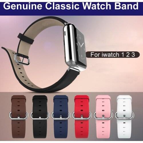 For Apple Watch 4 Bracelet Super Thin Genuine Leather Watch Band For Apple iWatch Series 4 1 2 3 Watch Strap Watchbands 38-42mm
