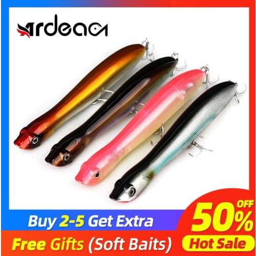 Ardea Popper Lure 120mm19g Topwater Pencil FishingHard Bait With Hook Snake Head Wobblers Floating Sea Artificial Fishing Tackle