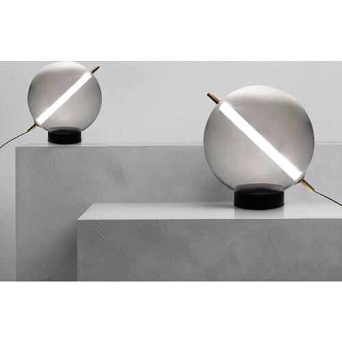 Modern led glass ball table lamp candeeiro de mesa art deco table lamp full spectrum desk lamp swan desk lamp bedroom