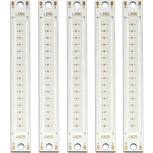 10pcs 62*8mm 2V 3V COB Strip LED Light Chip Red Color 1W LED Bulb for Bicycle Decoration Lighting 62mm COB Bar Lights DC2.2V